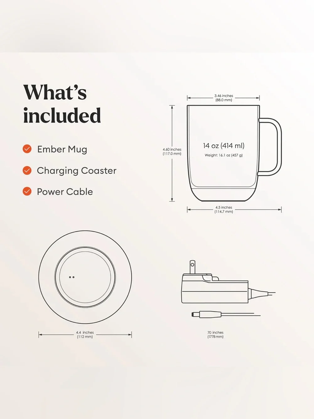 Ember 14oz MUG Temp. Control - Powder Blue - OPEN BOX - USED